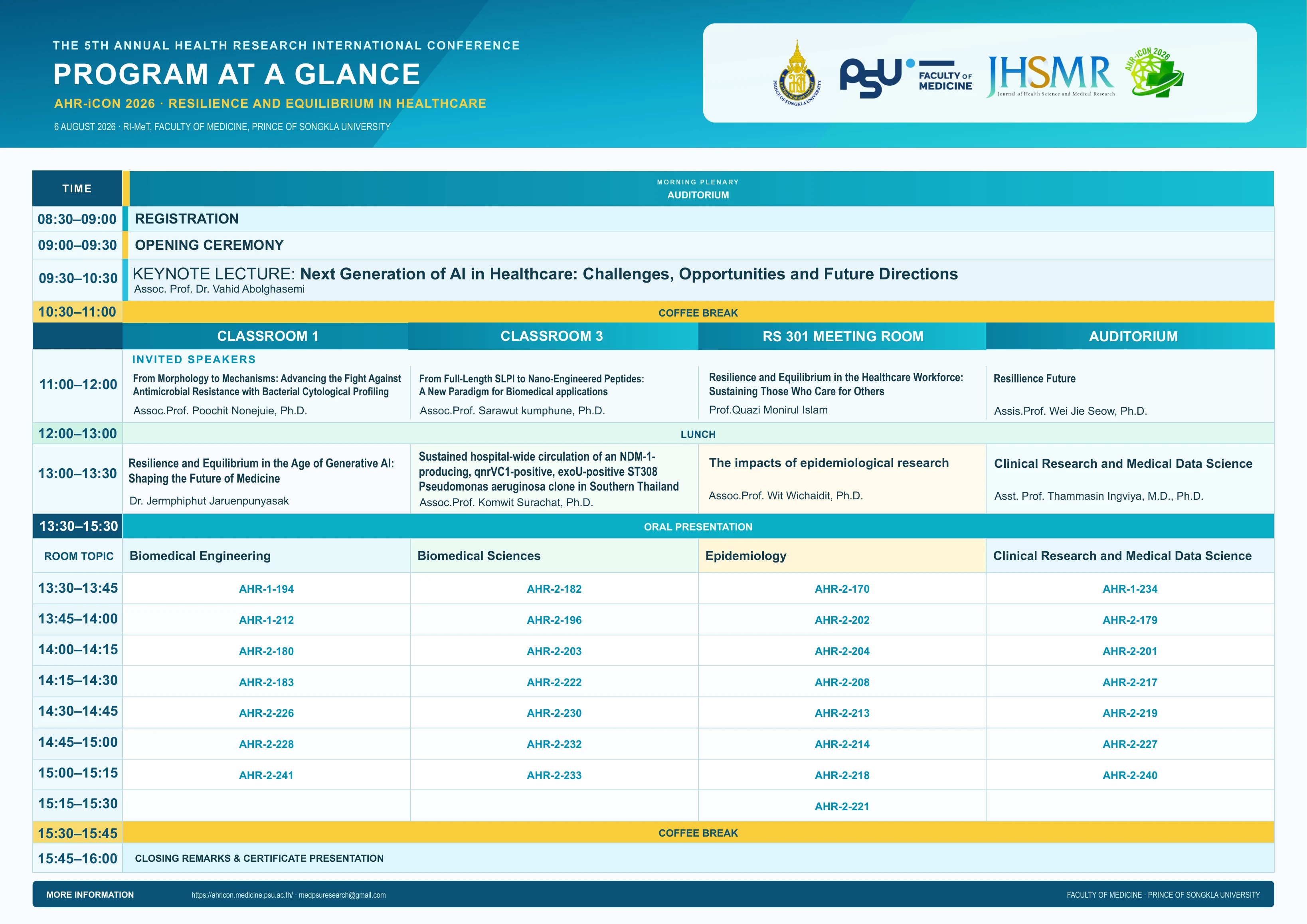 AHR-iCON 2026 Program at a Glance