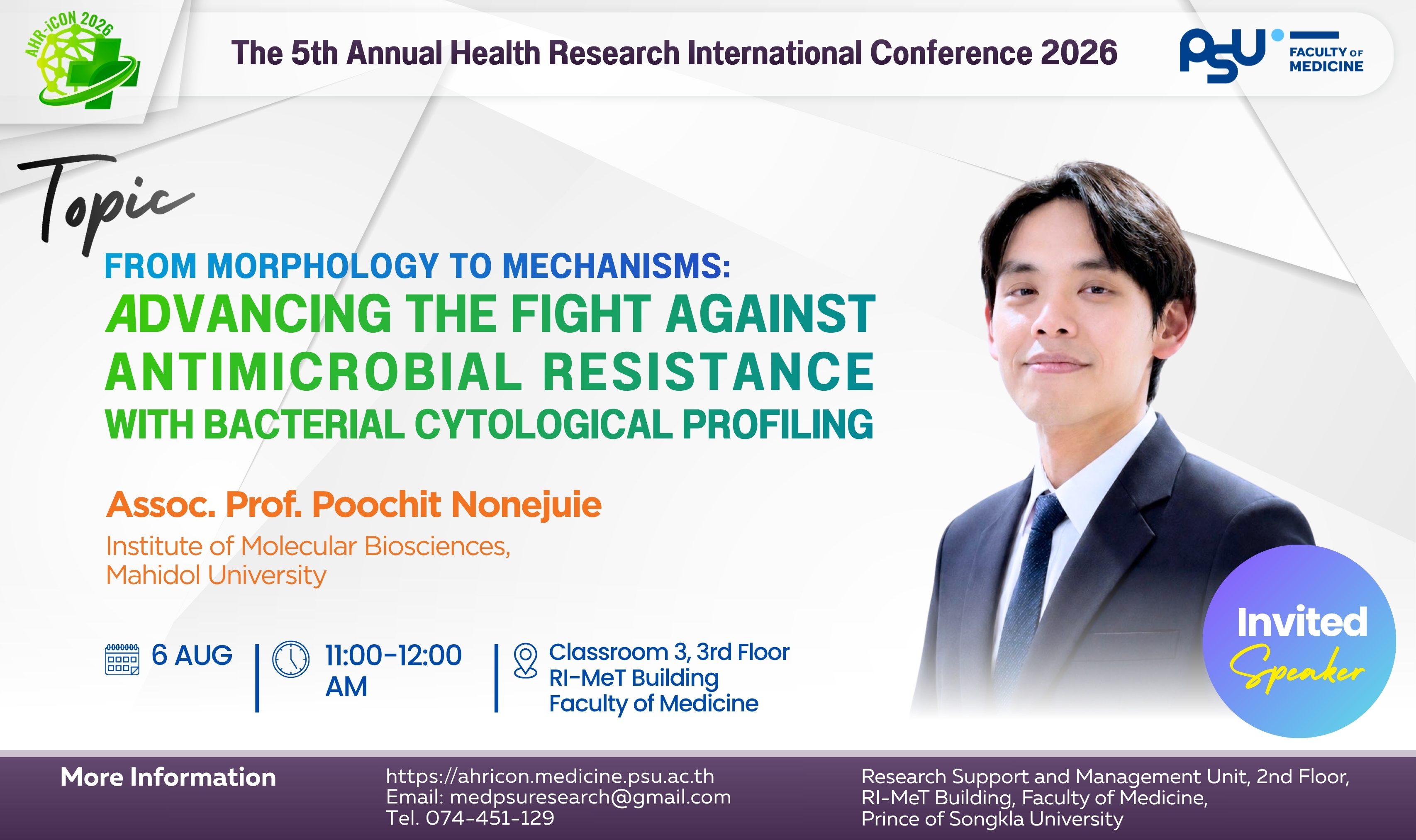 Invited session by Assoc. Prof. Dr. Poochit Nonejuie