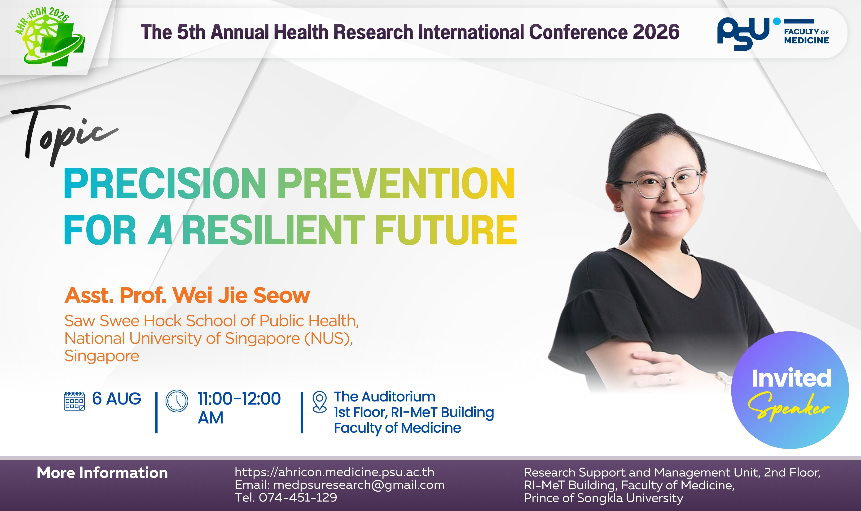 Invited session by Assist. Prof. Dr. Wei Jie Seow
